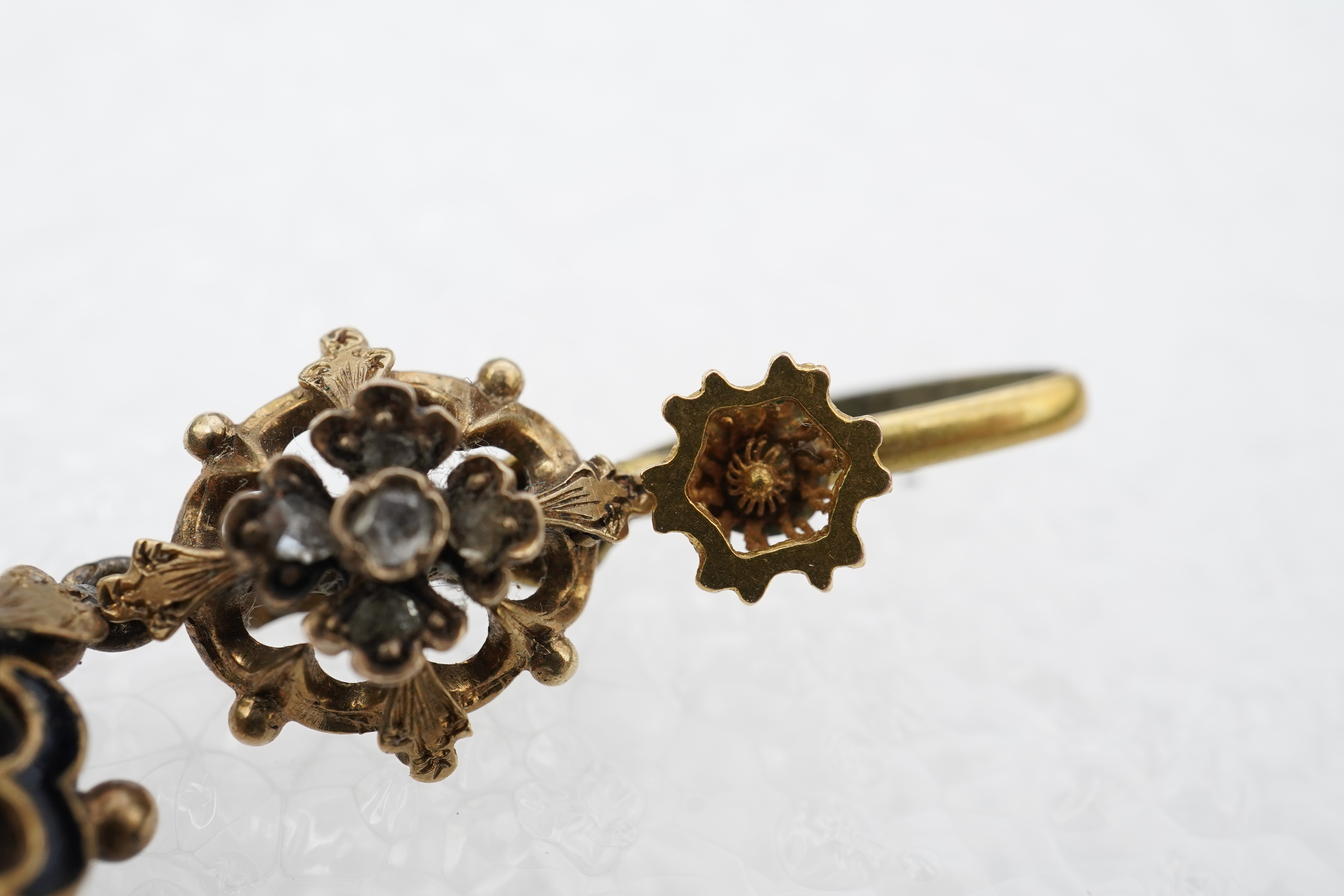 A Victorian amethyst and diamond pendant, mid 19th century composite